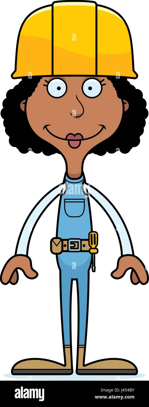 A cartoon construction worker woman smiling Stock Vector Image & Art ...