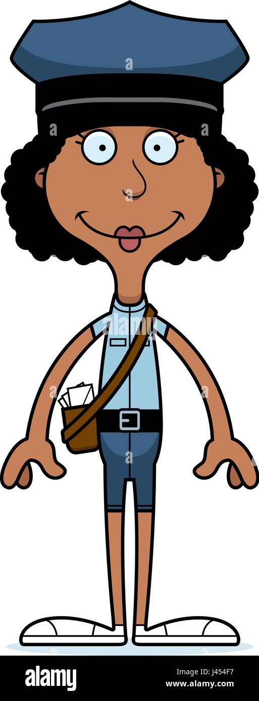 A cartoon mail carrier woman smiling Stock Vector Image & Art - Alamy