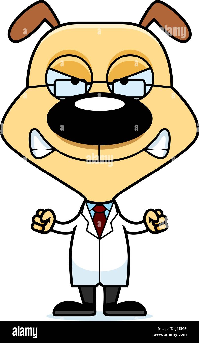 A cartoon scientist puppy looking angry Stock Vector Image & Art - Alamy