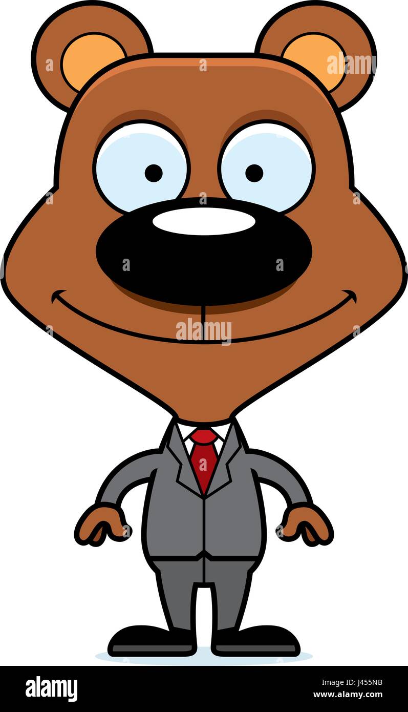 A cartoon businessperson bear smiling Stock Vector Image & Art - Alamy