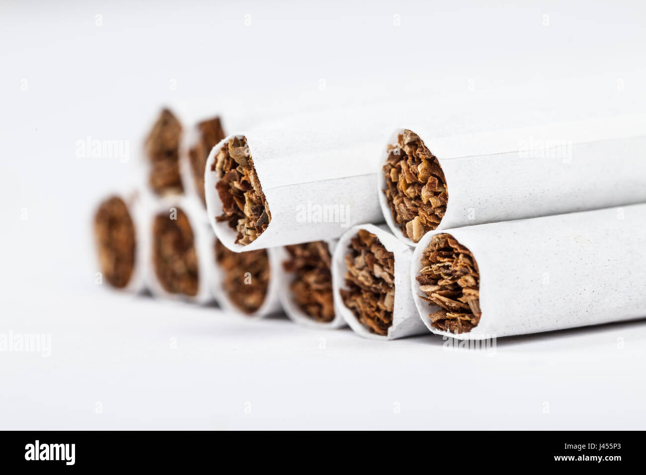 Pile of cigarettes Stock Photo