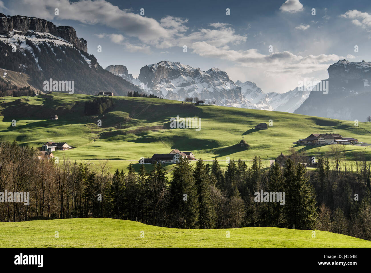 View of the rural landscape of the area surrounding the Swiss town of Appenzell, Switzerland. Derek Hudson / Alamy Stock Photo Stock Photo