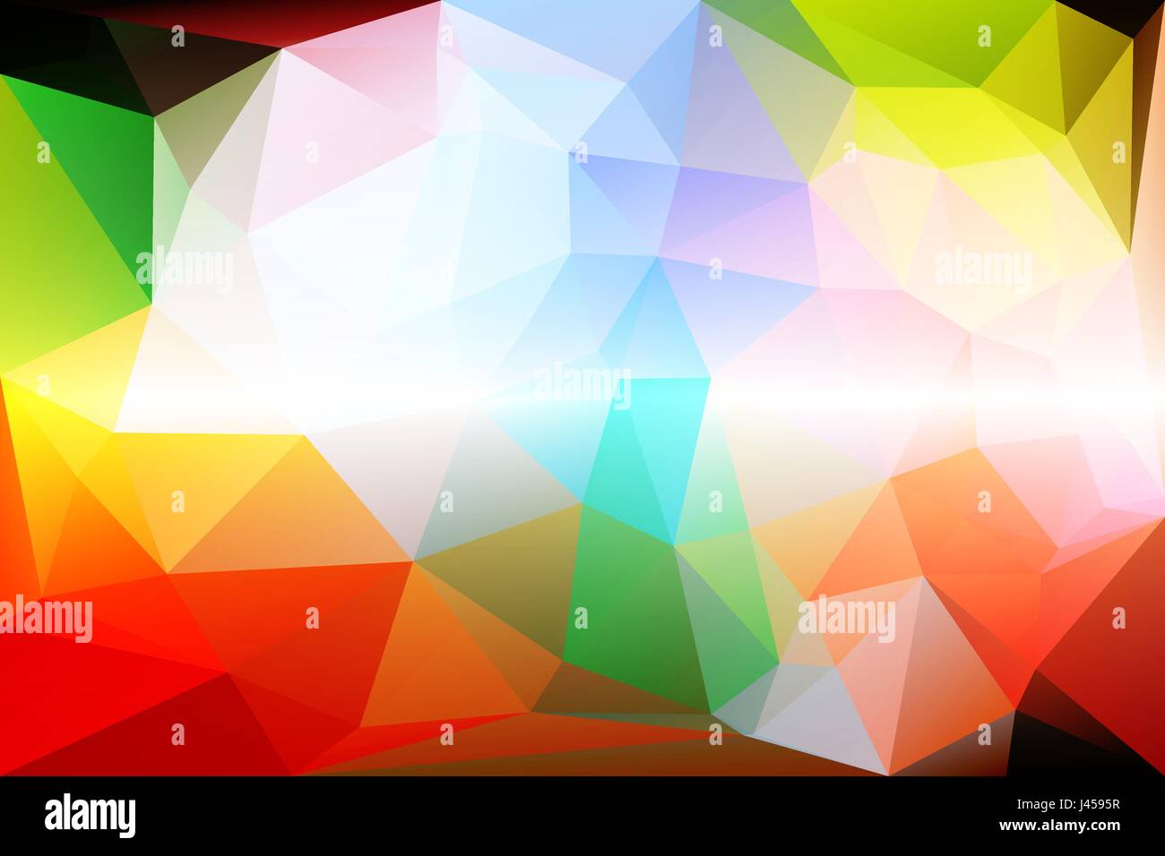 Rainbow colors abstract low poly geometric background Stock Vector
