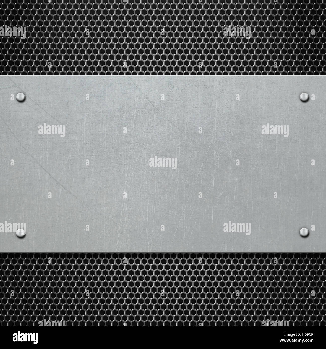 metal plate with rivets background 3d illustration Stock Photo - Alamy