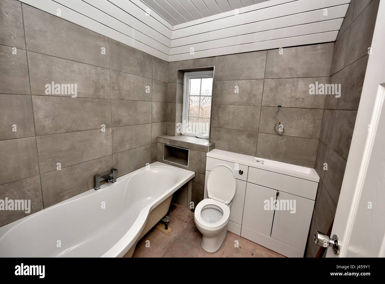 Bathroom renovation during pictures Stock Photo