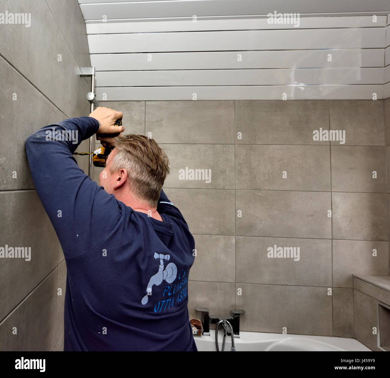 Self Employed Plumber Stock Photo