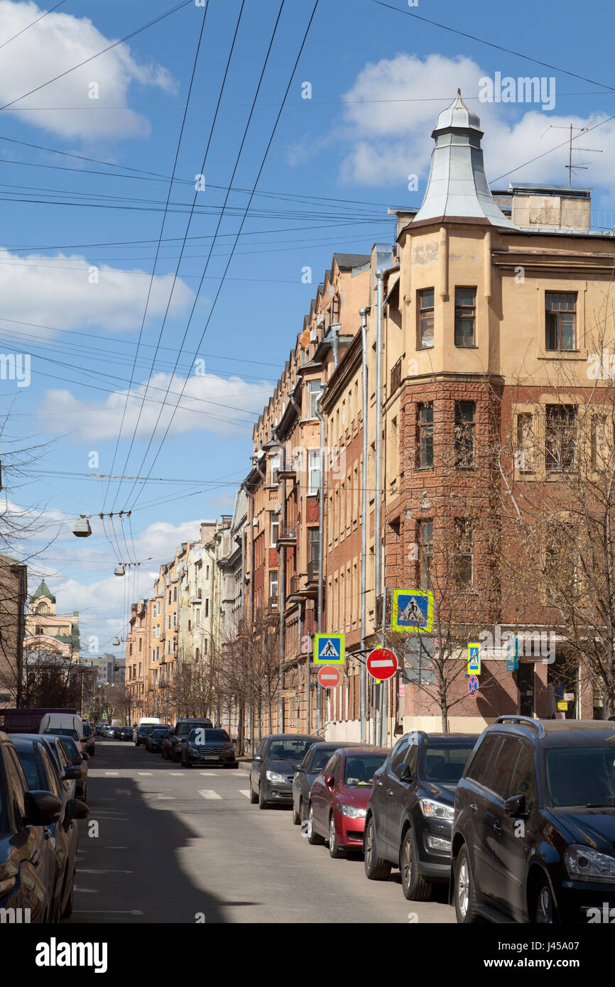 Gatchinskaya street, St. Petersburg, Russia. Stock Photo