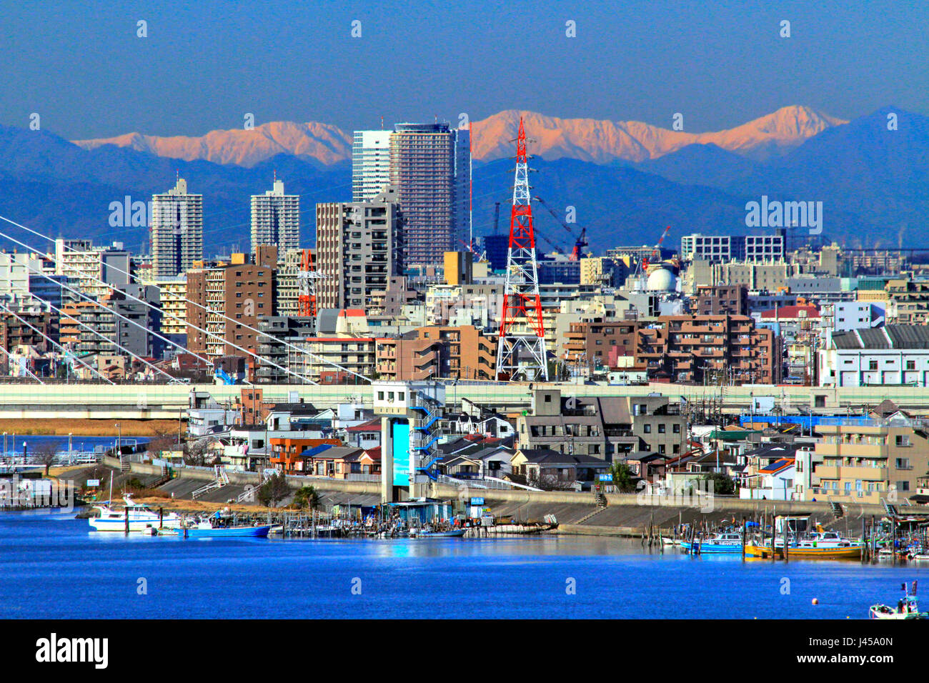 Cityscape of Ota View from Haneda Airport Tokyo Japan Stock Photo Alamy