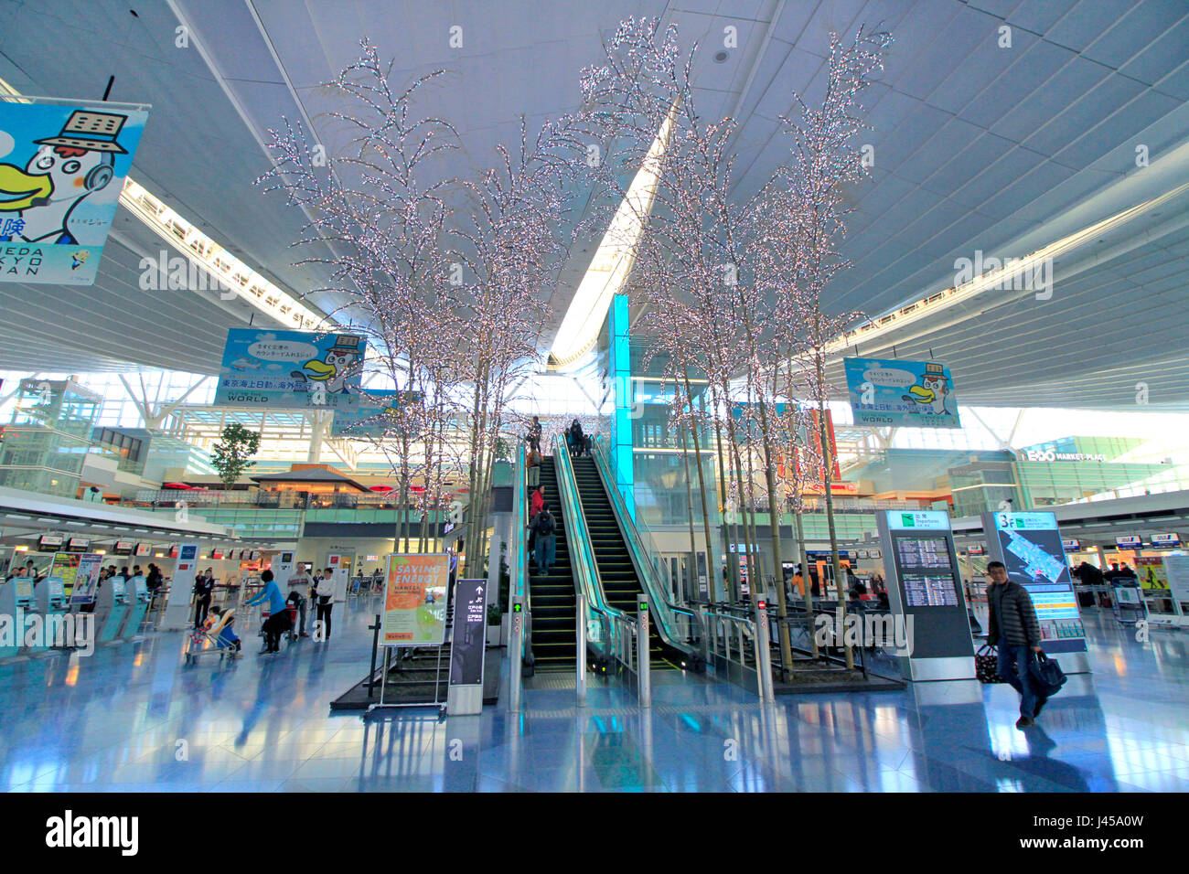 Haneda Airport International Terminal Tokyo Japan Stock Photo