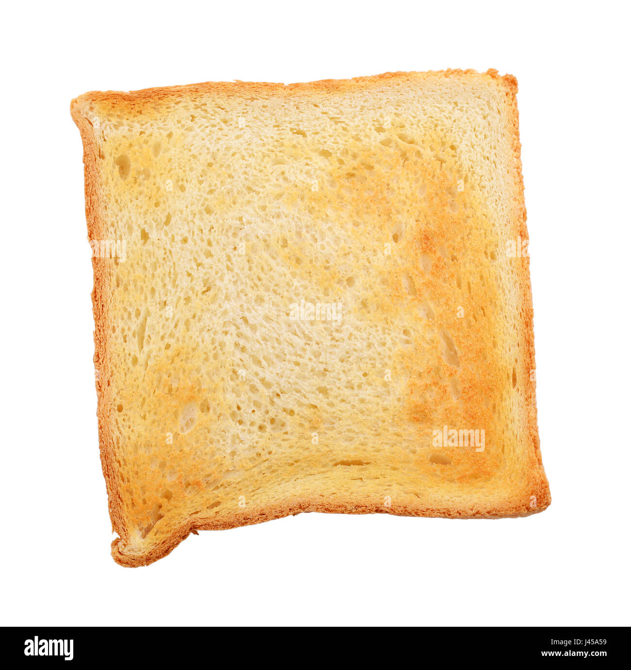Toast Bread Slice Isolated On White Background With Clipping Path