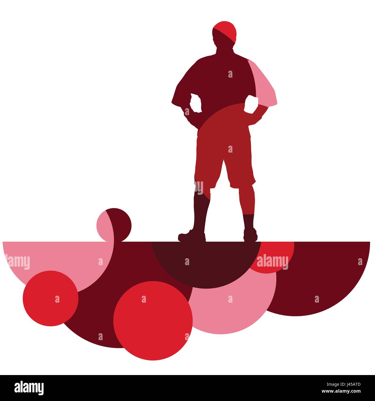 Soccer player men silhouette with ball in active and healthy seasonal ...