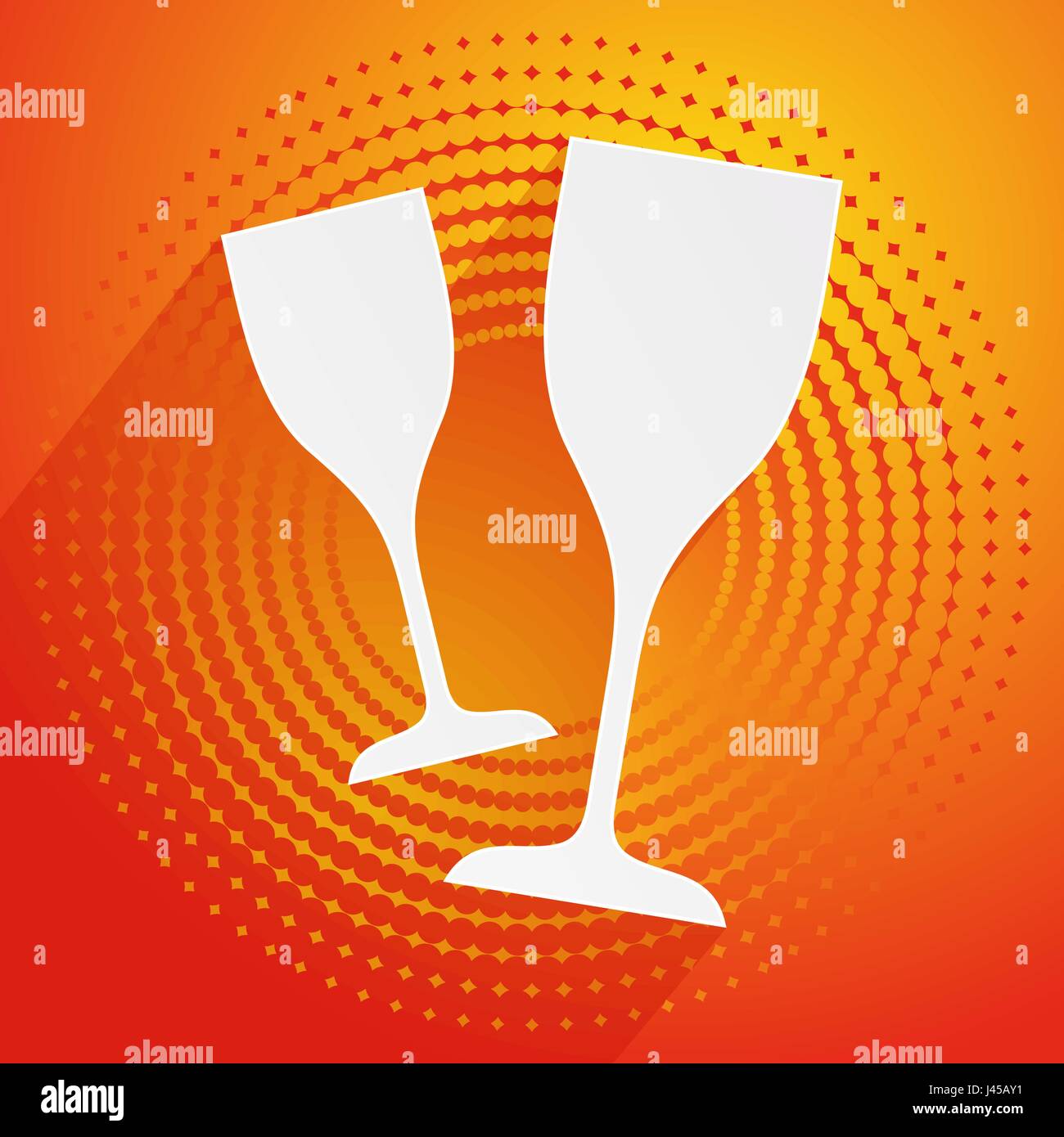 Vector happy new year background with champagne glasses Stock Vector ...