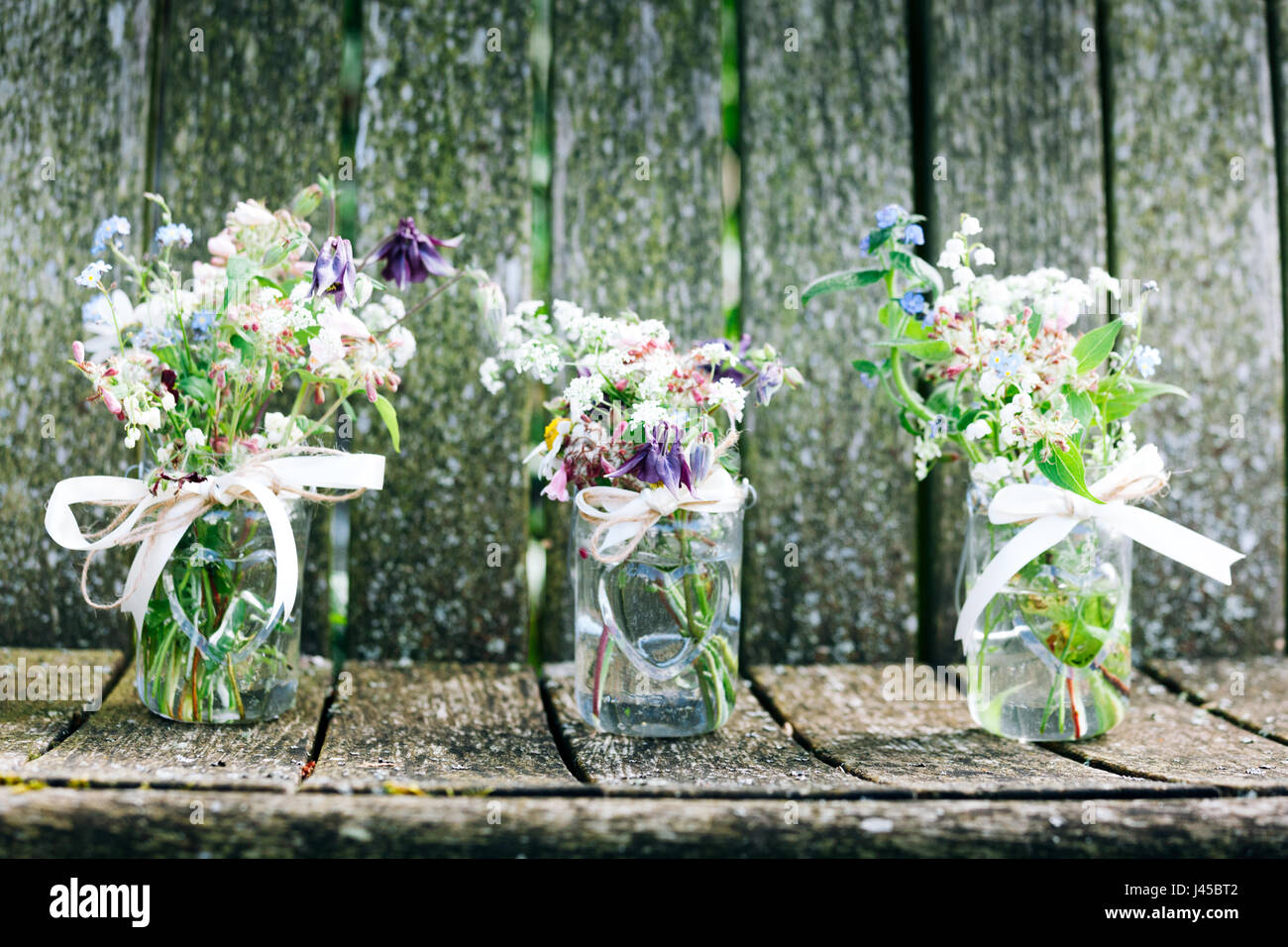 Celebration, outdoors, summer, flowers, bride, bridesmaid Stock Photo