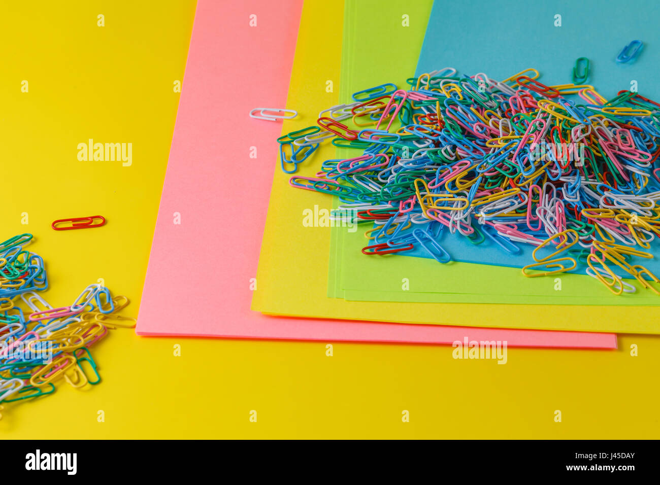 Dream job concept. Office paperclip on bright background Stock Photo