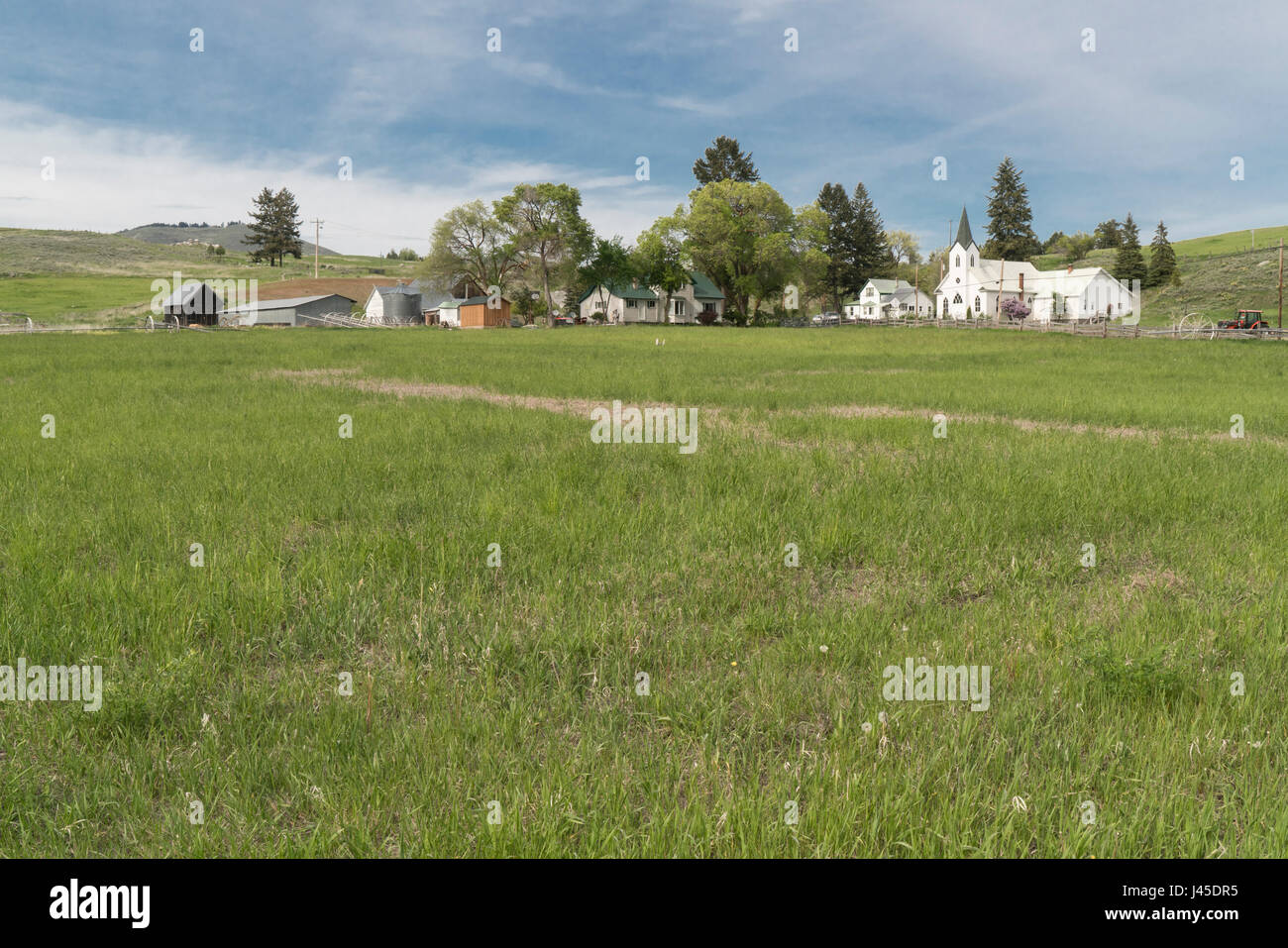 United States, Okanogan County, Havillah, Emmanuel Lutheran Church Stock Photo