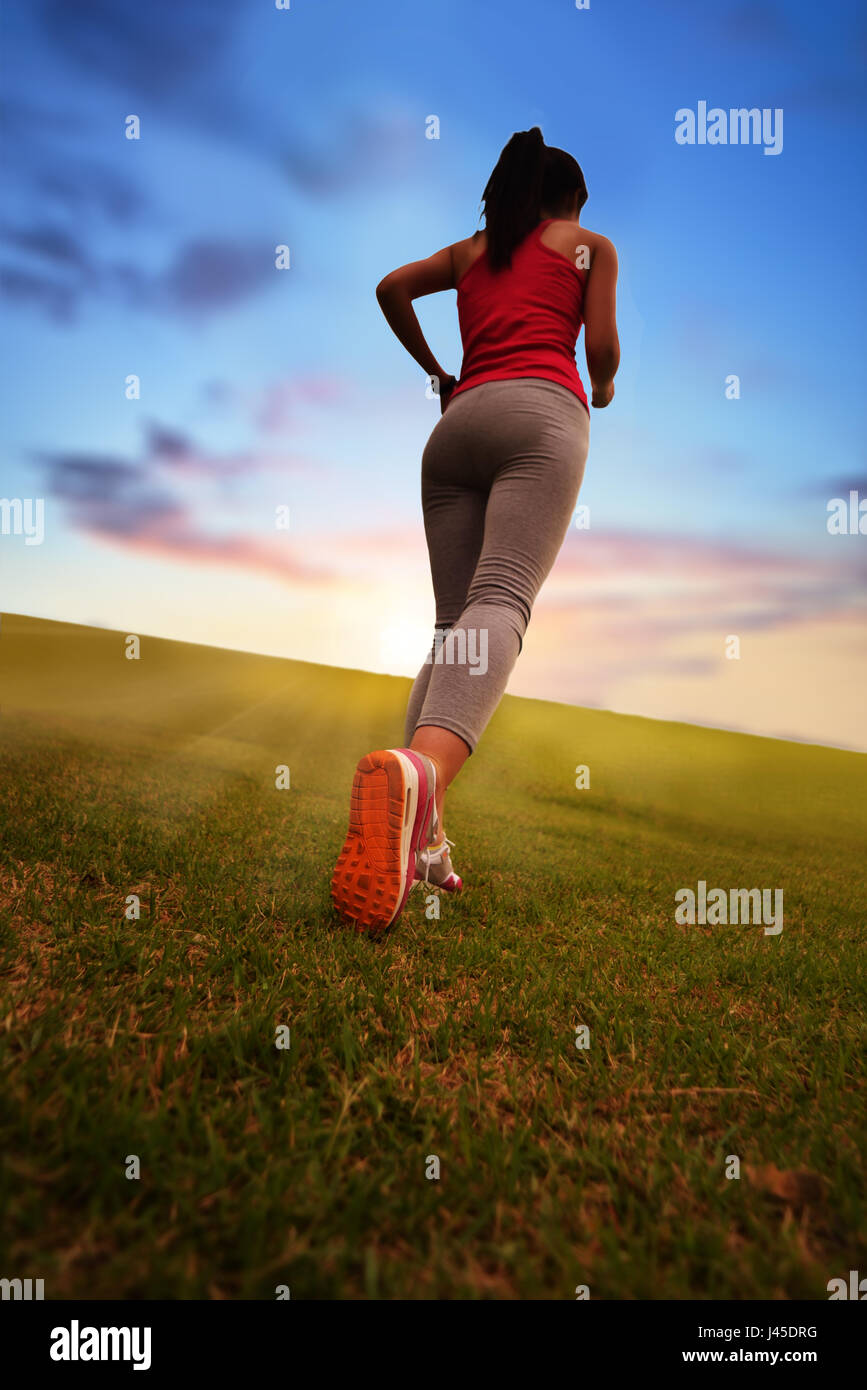 Young woman standing legs wide hires stock photography and images Alamy