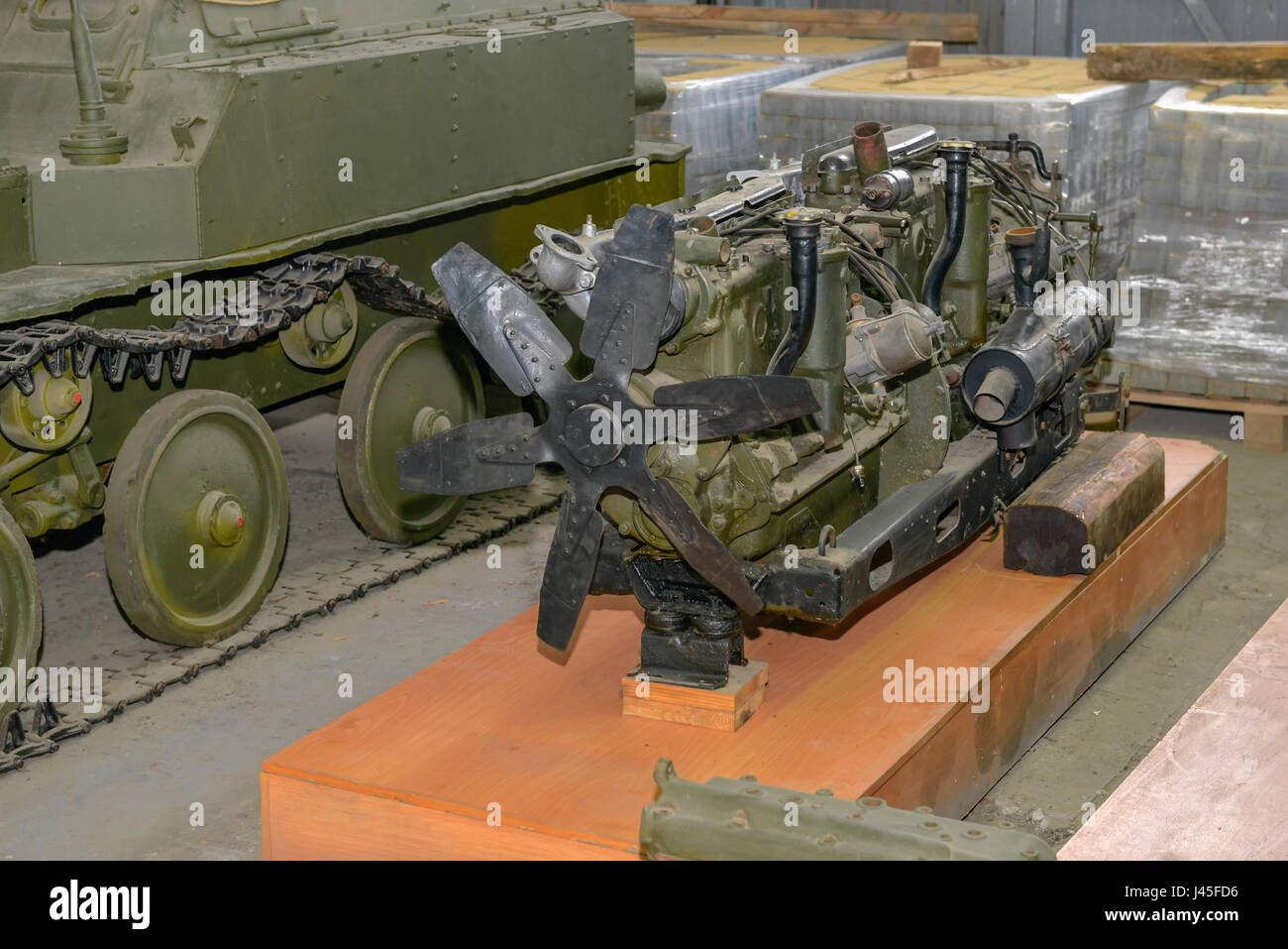 Engine Reference Image Side View Engine details in perspective. Diesel engine. Motor truck background ...