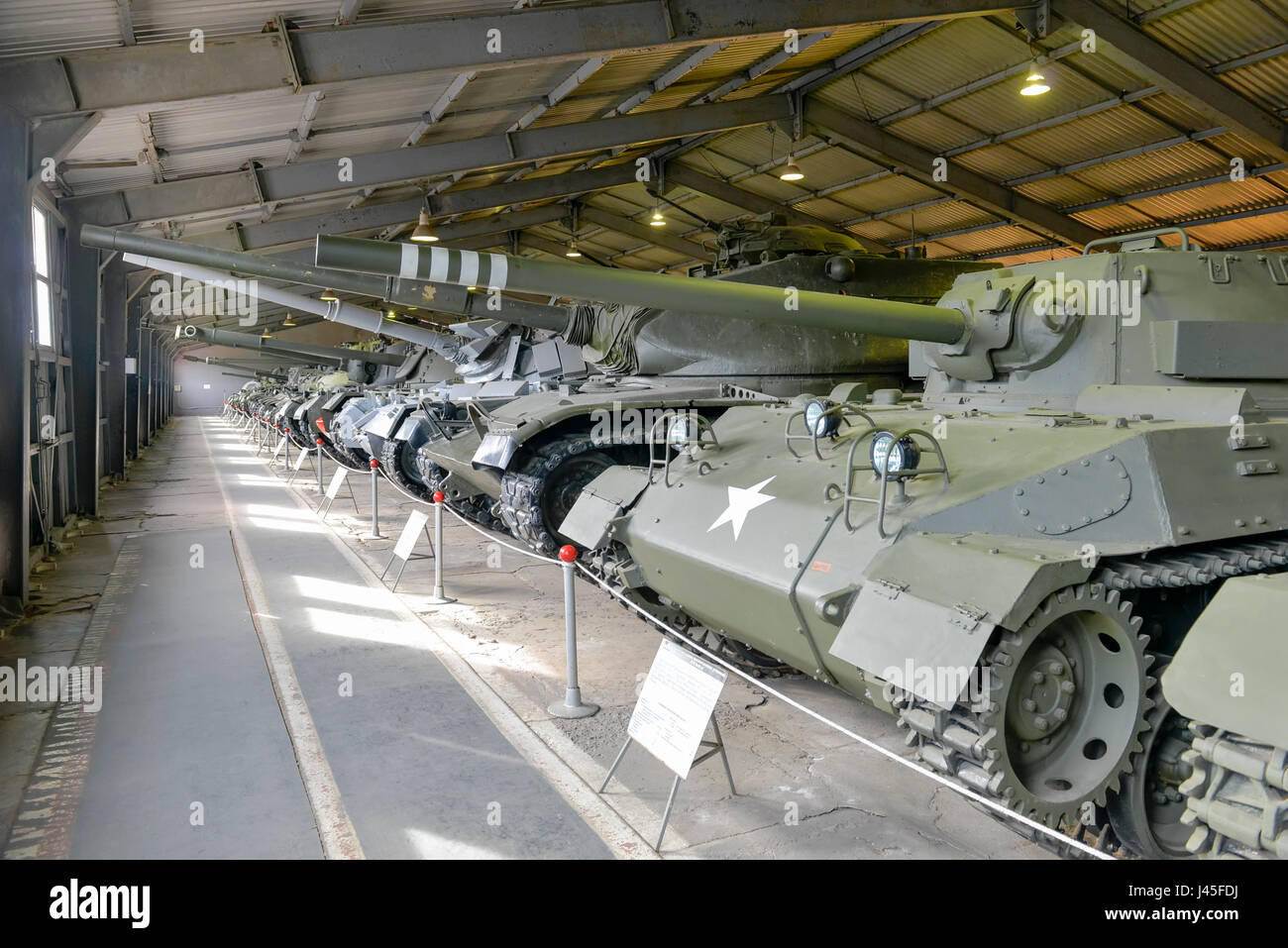 MOSCOW REGION, RUSSIA - SEPTEMBER 01, 2015: Tanks of the US armed forces in the Museum of armored vehicles, Kubinka near the Moscow Stock Photo
