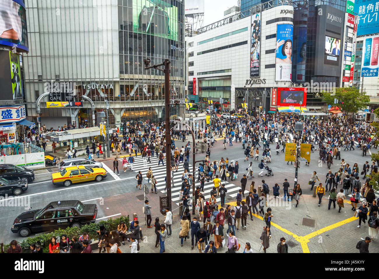 Shibuya Crossing Tokyo Stock Photo