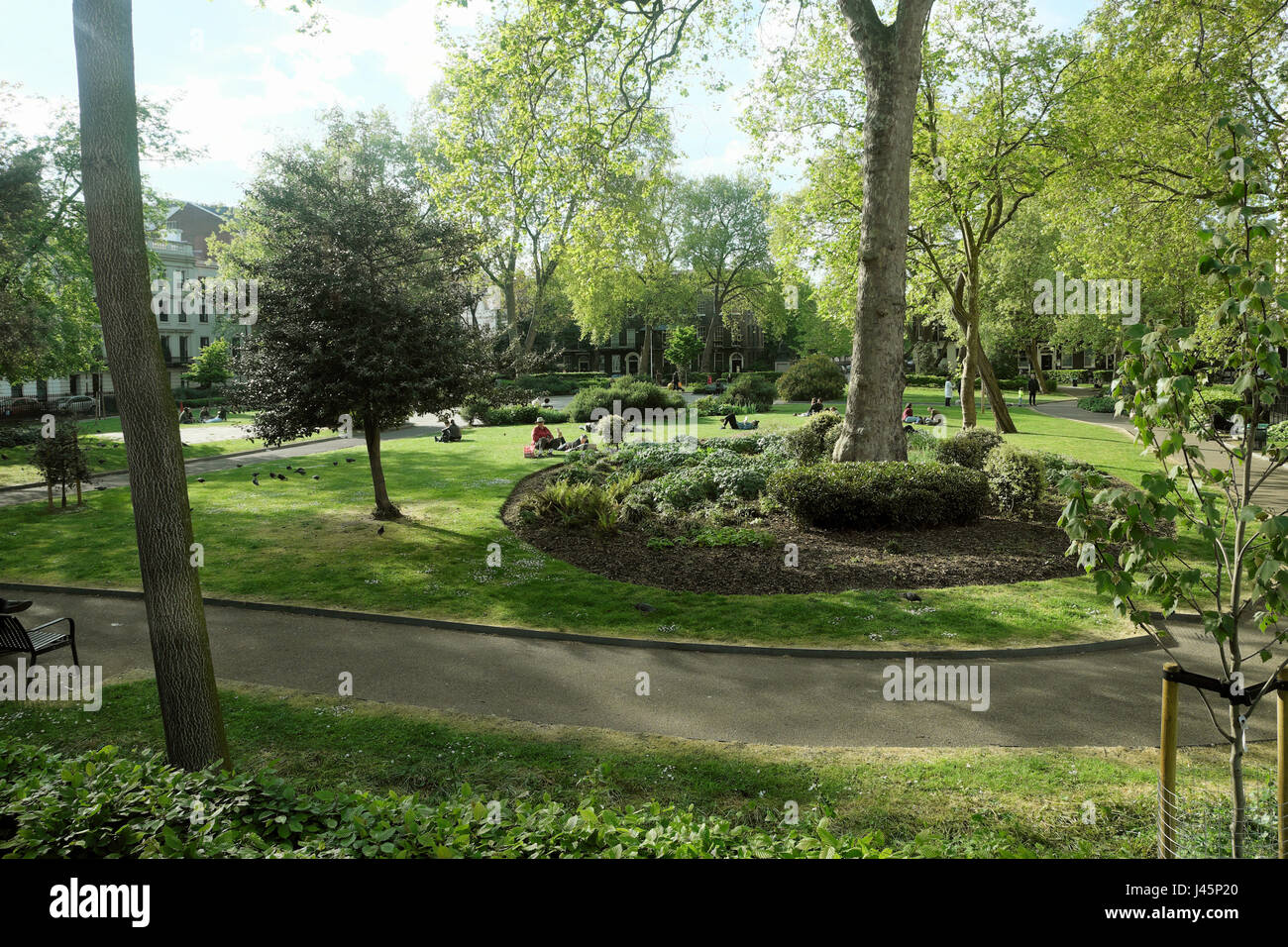 View of Bloomsbury Square Garden in April spring, London WC1 UK Stock Photo 140268632 Alamy