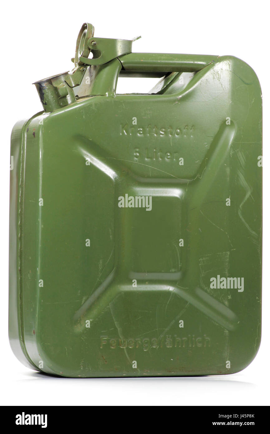 5 liter fuel canister isolated on white background Stock Photo Alamy