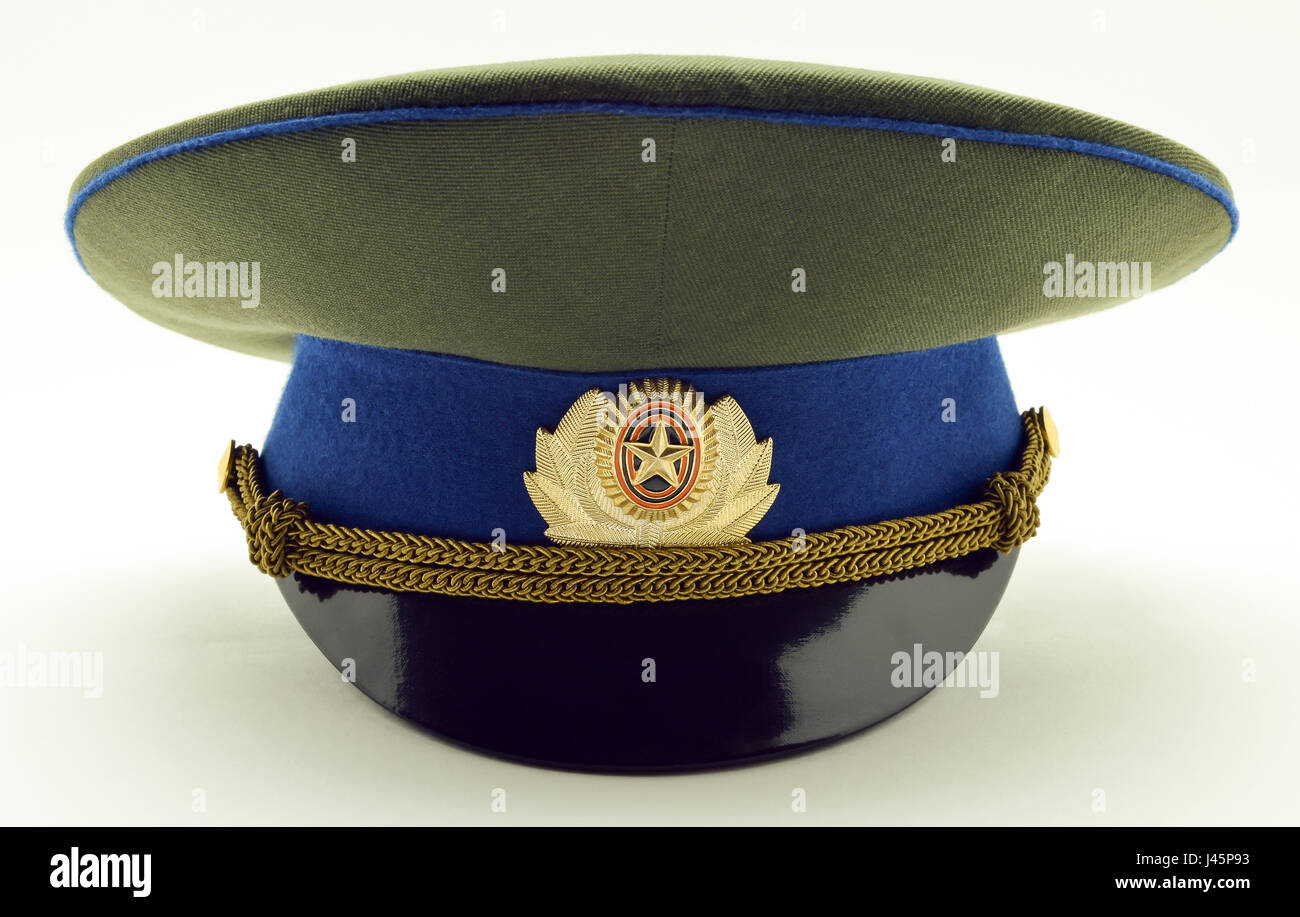 Russian military officer cap Stock Photo - Alamy