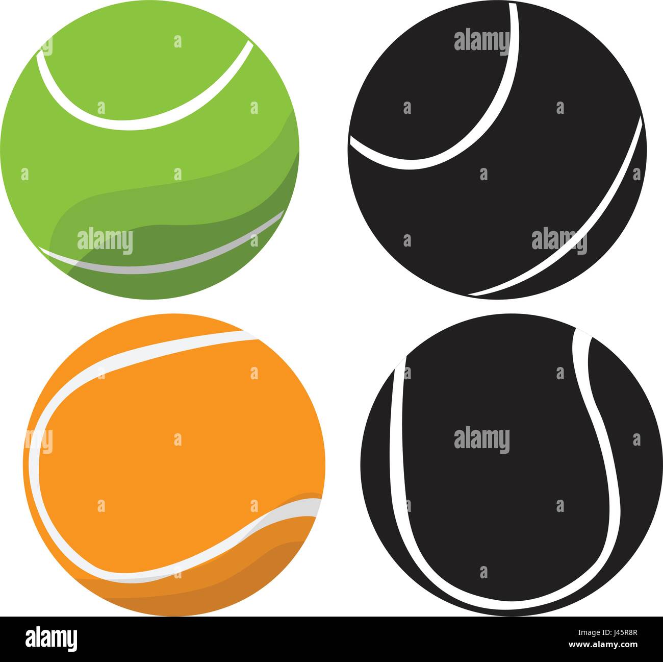 Set of tennis ball Stock Vector Image & Art - Alamy