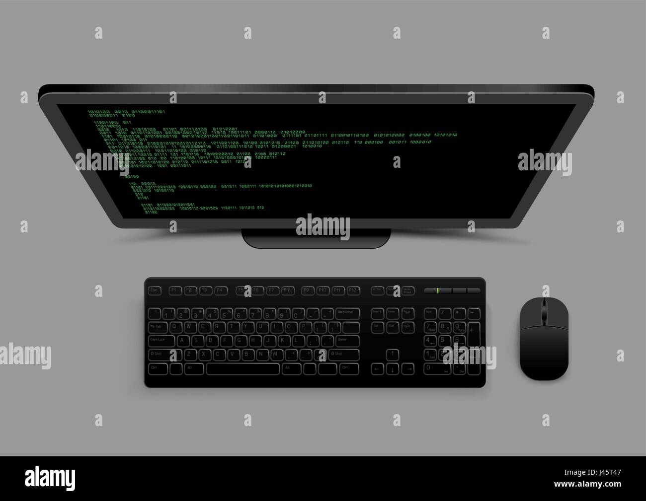Black computer from above Stock Vector Image & Art - Alamy