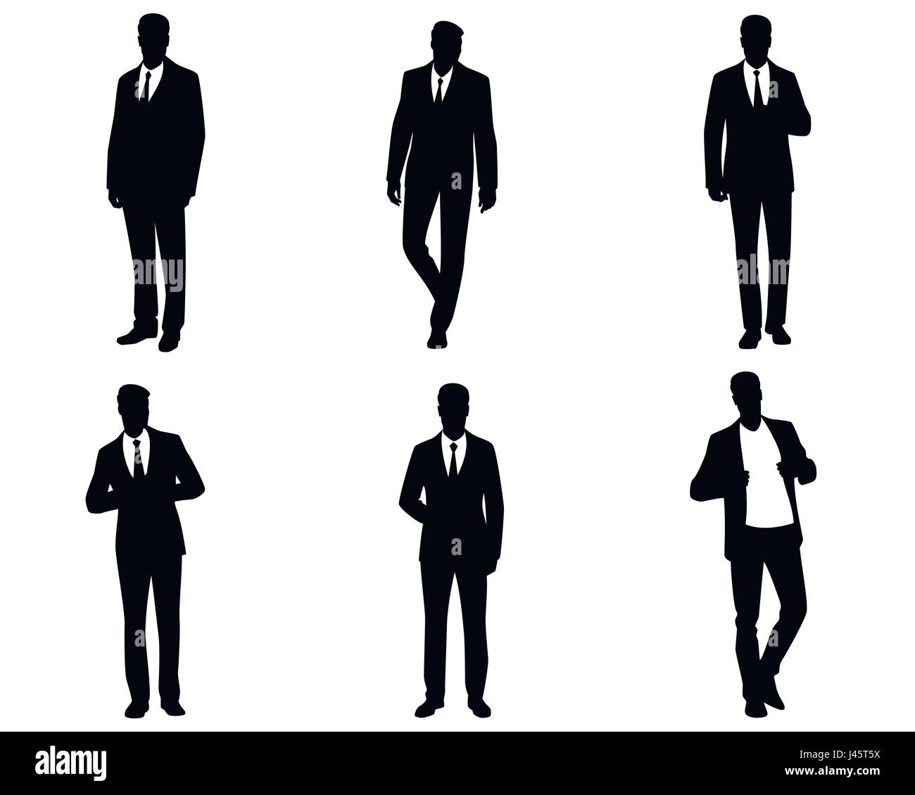 Vector illustration of six businessmen set Stock Vector Image & Art - Alamy