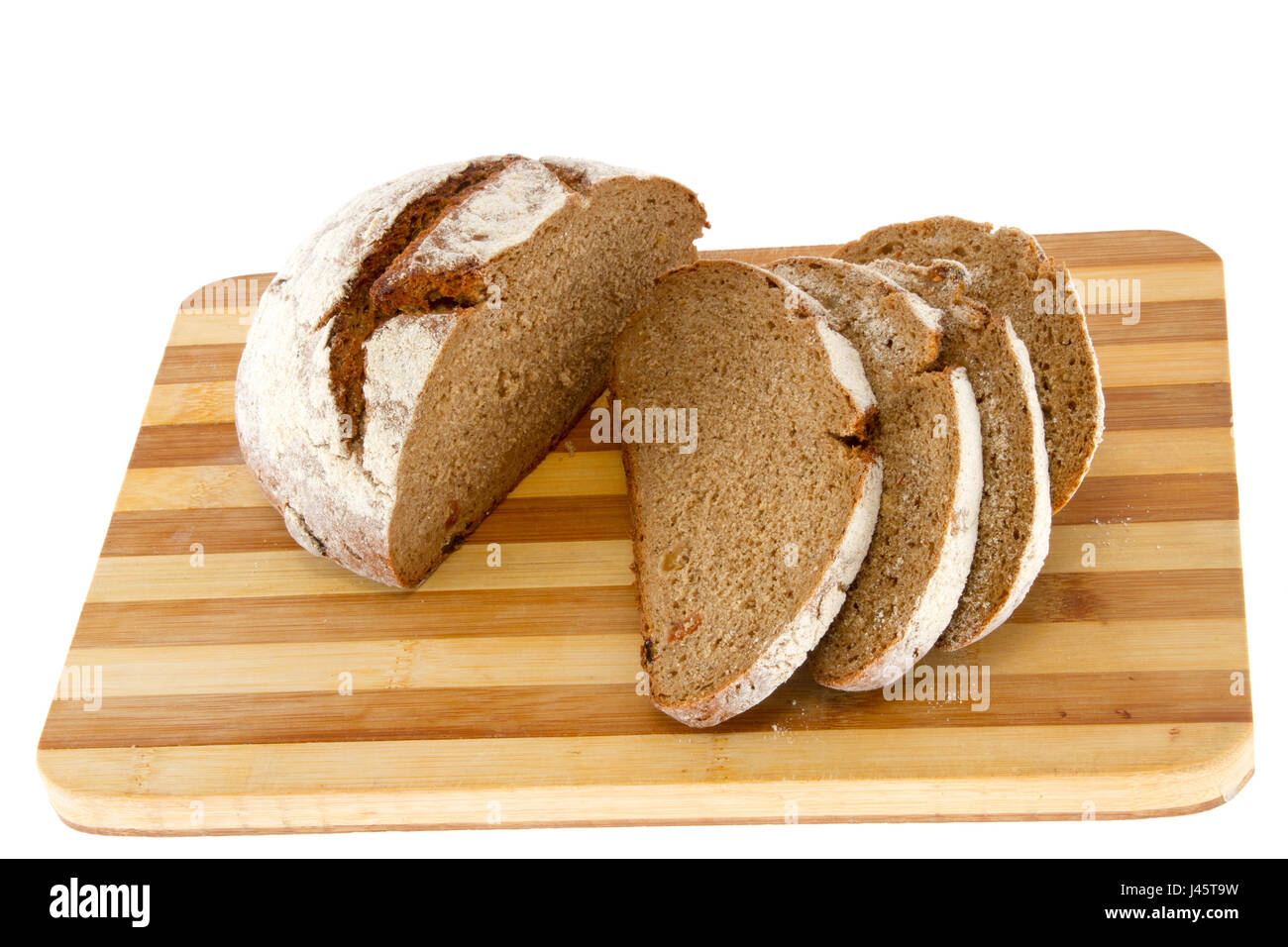a loaf of bread on a wooden board Stock Photo - Alamy