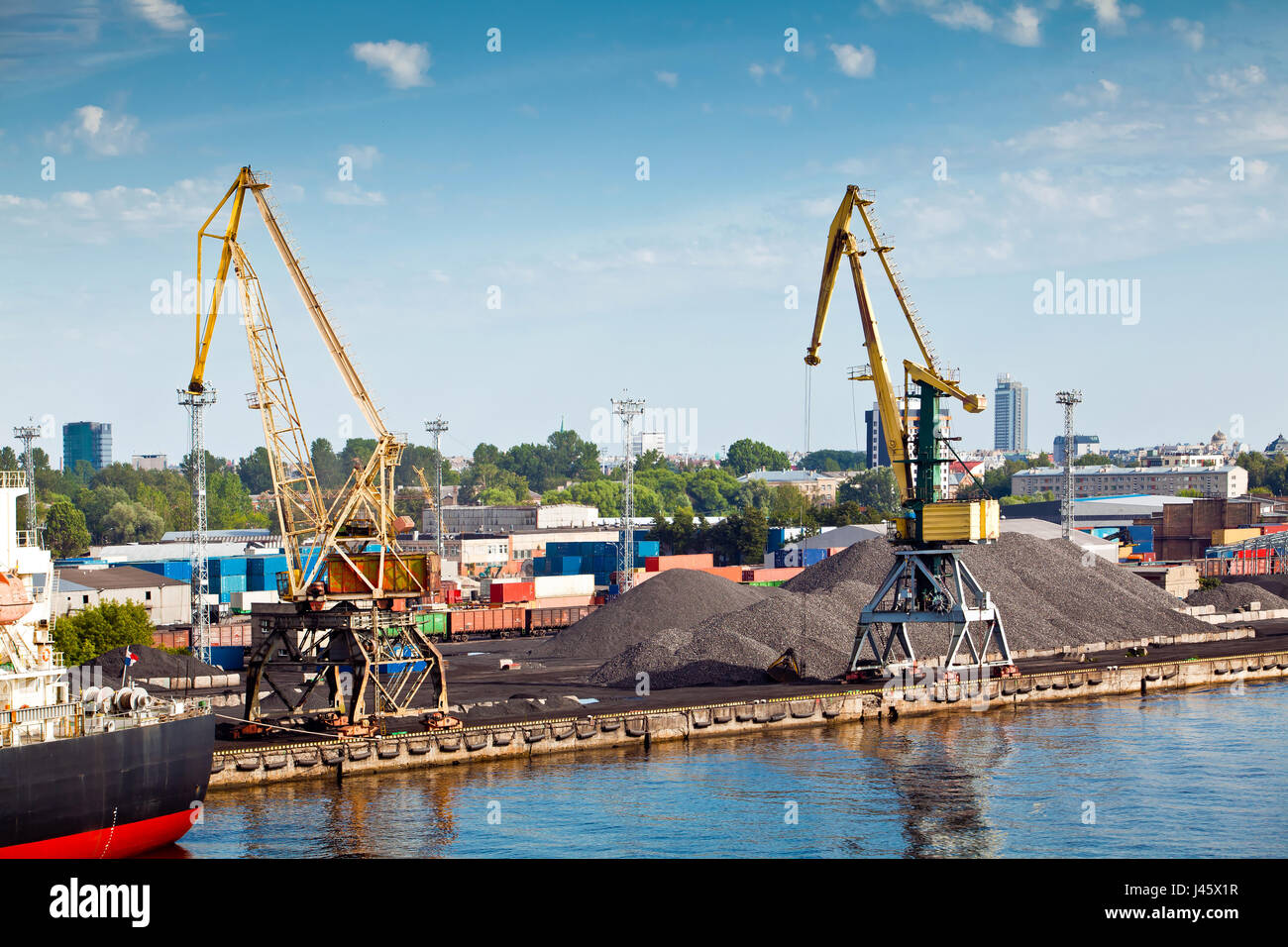 Port in Riga Stock Photo