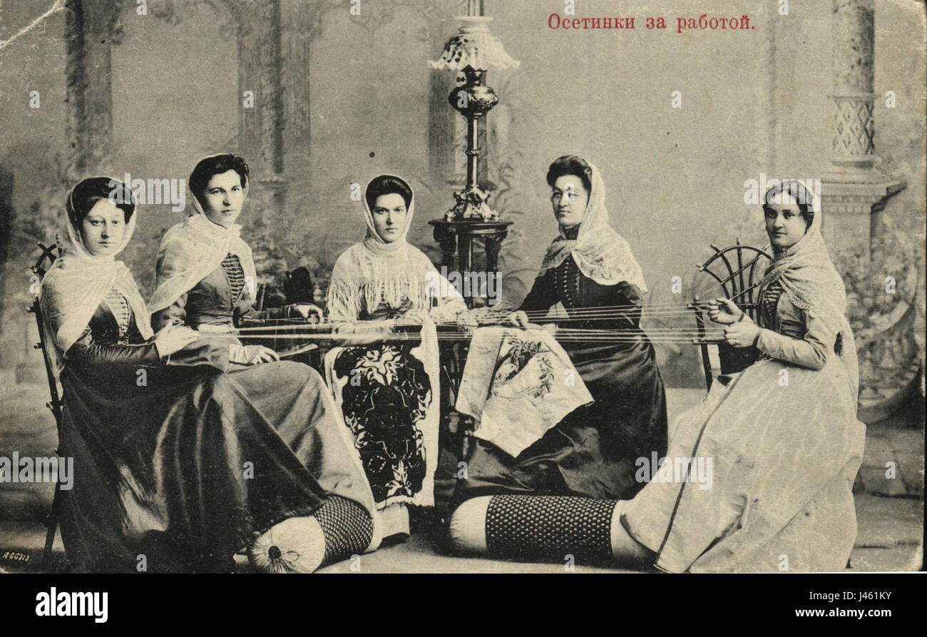 Osetia woman working Stock Photo