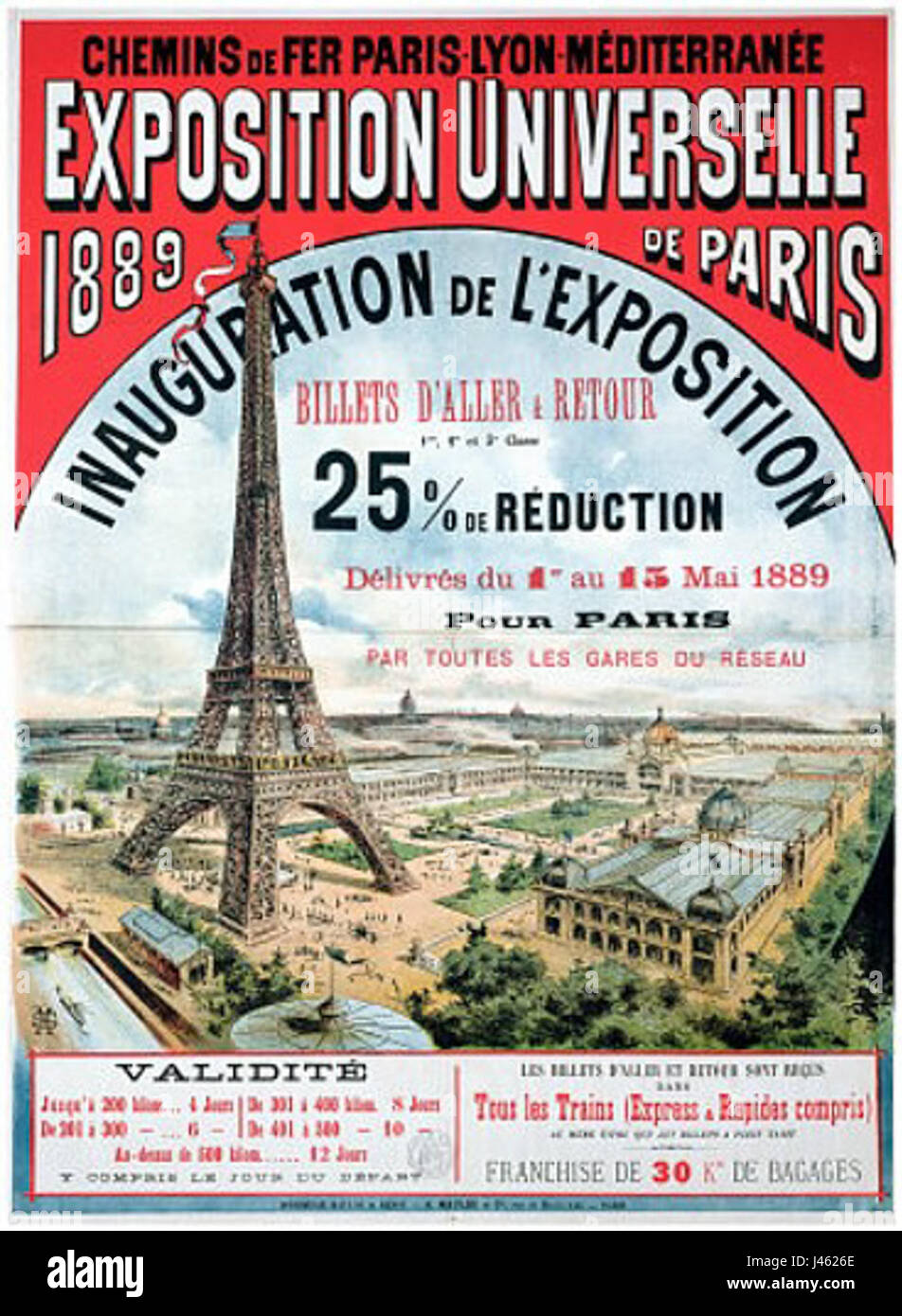 Paris 1889 plakat Stock Photo