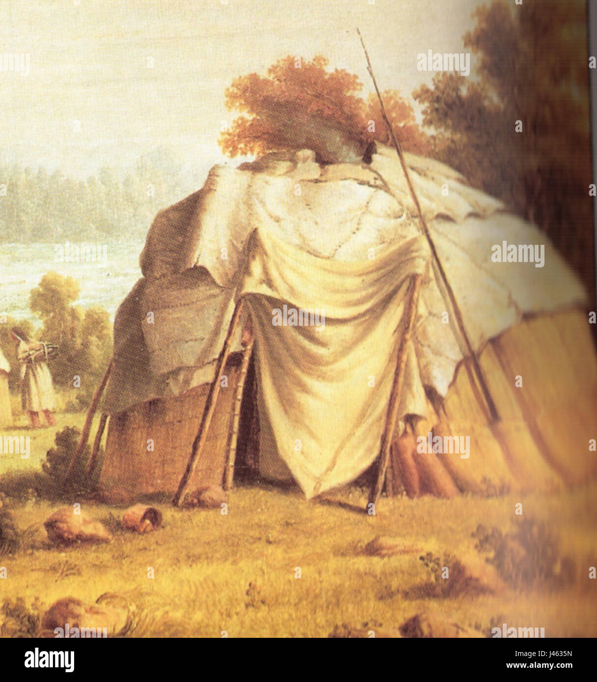 Ojibwa wigwam Stock Photo