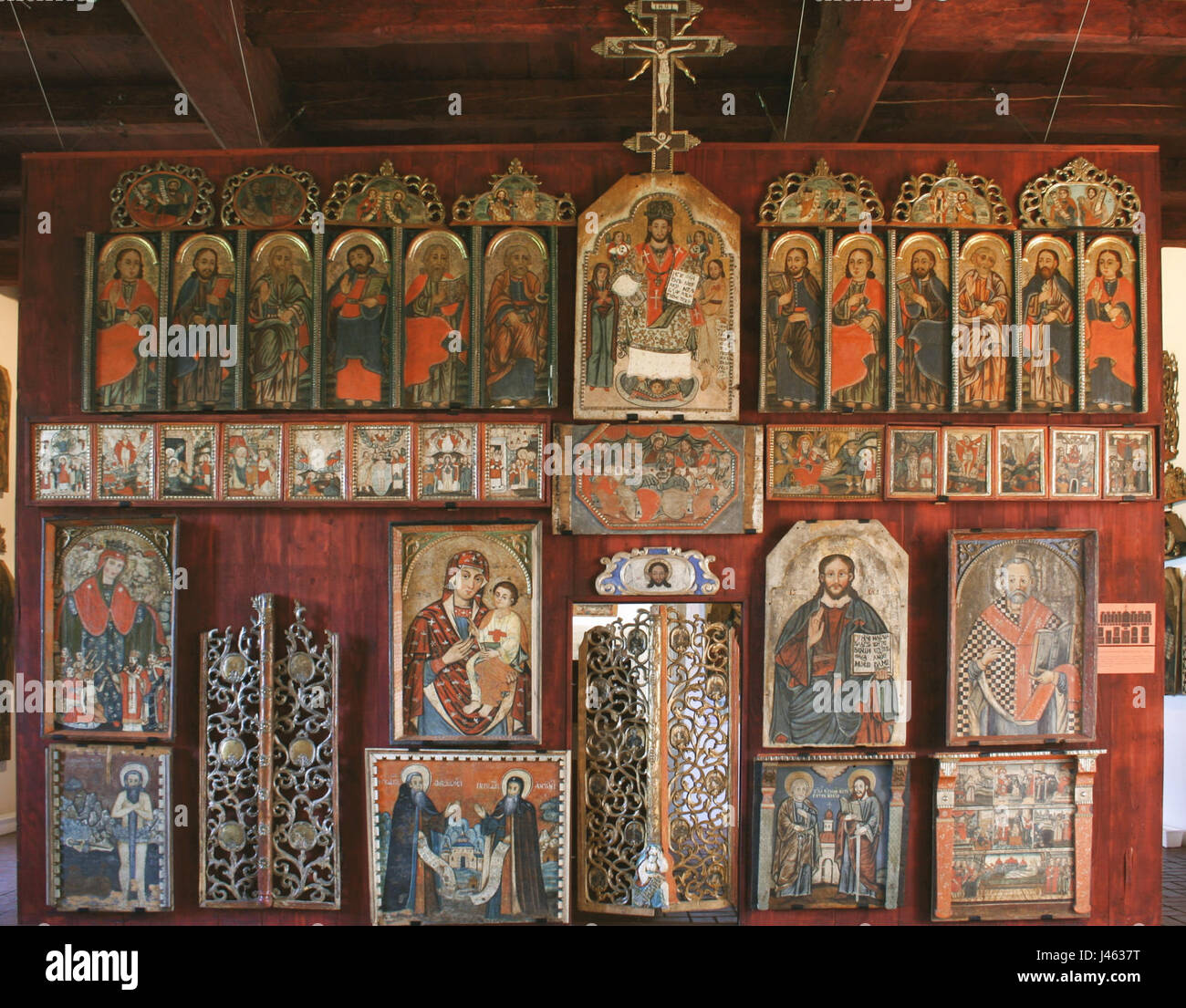 The title refers to the arrangement of an iconostasis from the 17th ...