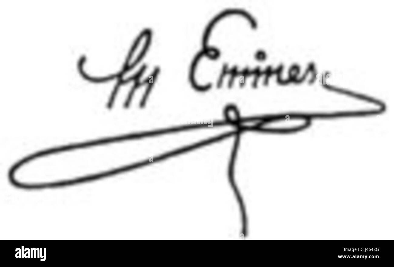 Mihai Eminescu signature Stock Photo