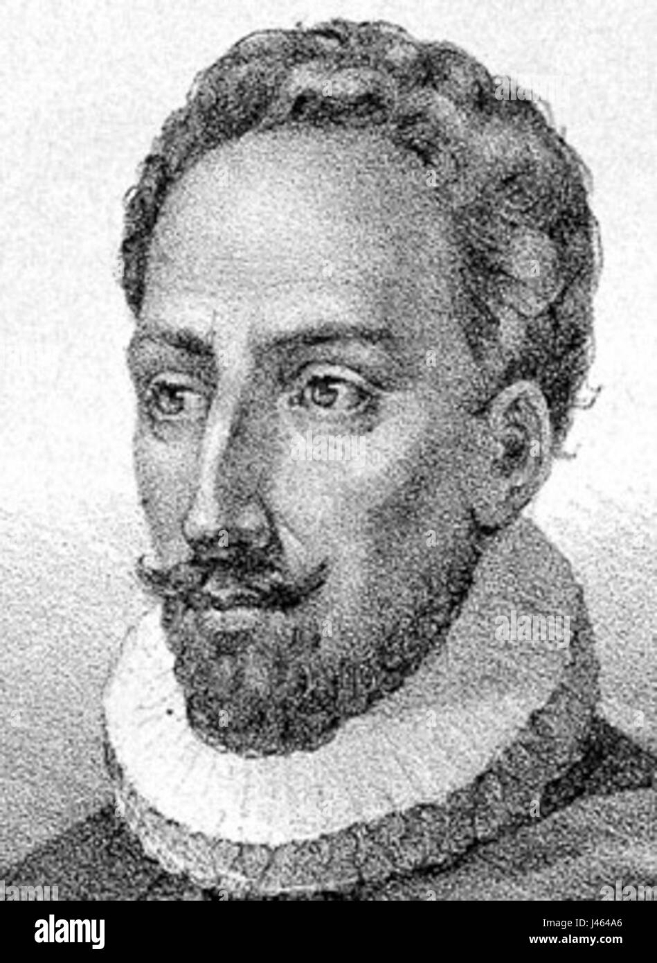 Miguel de Cervantes lithography cropped Stock Photo Alamy