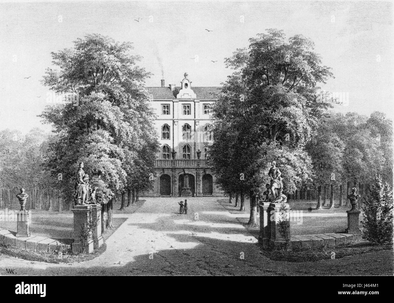 Neschwitz, Altes Schloss (heise, 1850er Stock Photo - Alamy