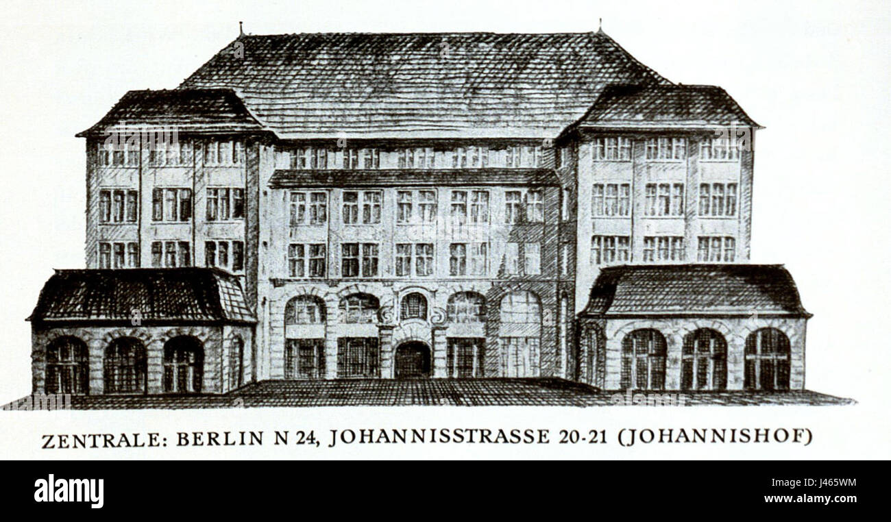 Neues Stammhaus der Berliner Zigarren  und Tabakfabrik J. Neumann (Jehuda Neumann bekannt auch als Julius Neumann) um 1910, Johannishof Stock Photo