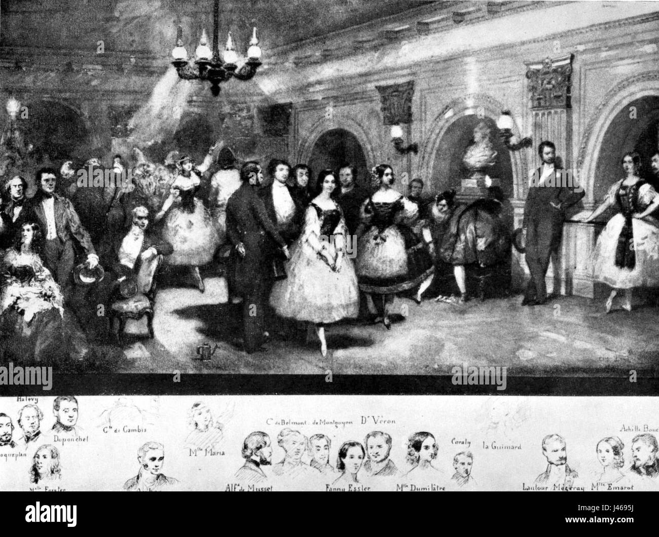 Paris Opera Foyer de la Danse 1841 Stock Photo Alamy