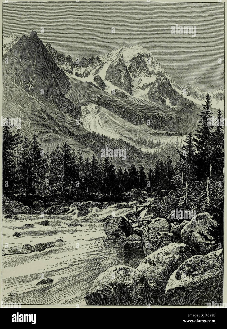 Page 401   Scrambles amongst the Alps   Whymper Stock Photo