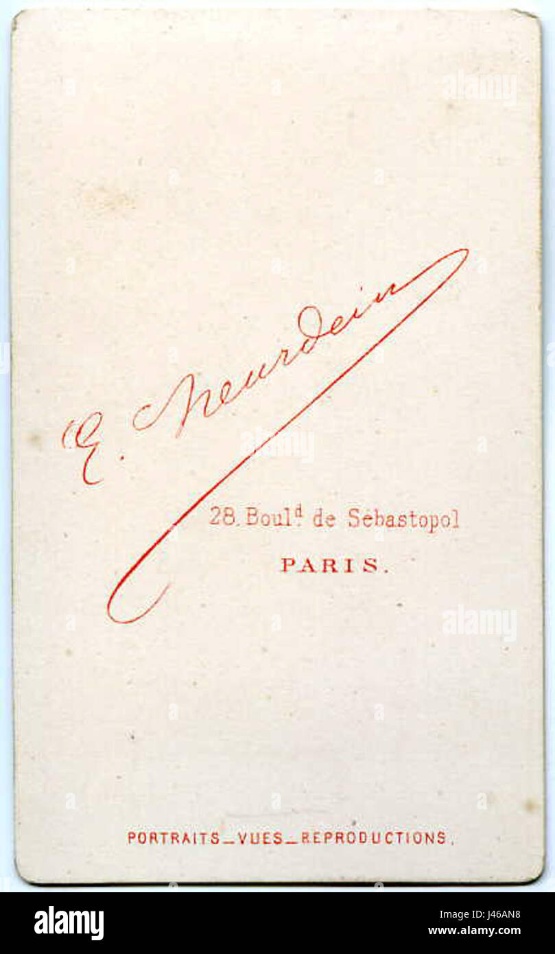 This photograph, taken by Etienne Neurdein, is a portrait of the famous Italian composer Gioacchino Rossini, known for his operas like 'The Barber of Seville.' It captures Rossiniâ€™s likeness and legacy in the world of classical music. Stock Photo