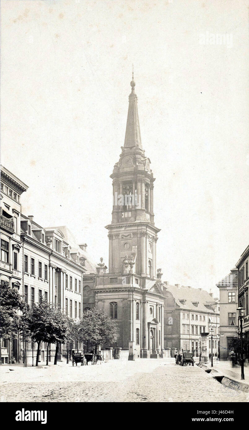 Parochialkirche 1881 Stock Photo