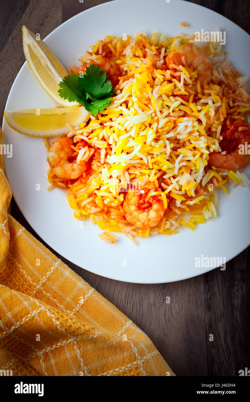 Indian Biryani with Shrimp Stock Photo - Alamy