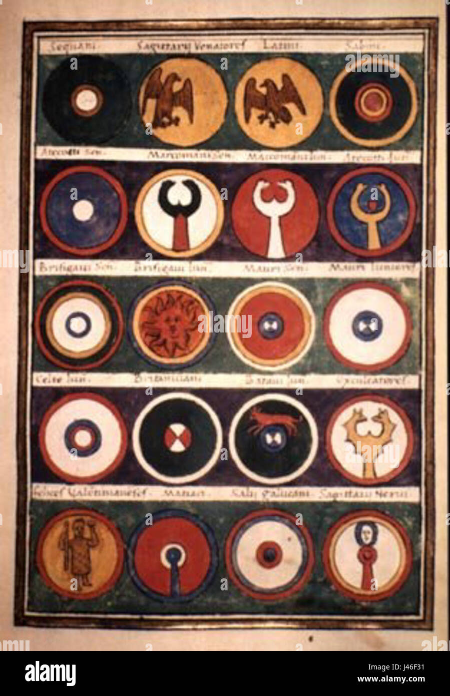 Notitia Dignitatum is an important ancient Roman document listing officials and military units. The reference to Magister Peditum refers to the officer in charge of infantry during the Roman Empire. Stock Photo