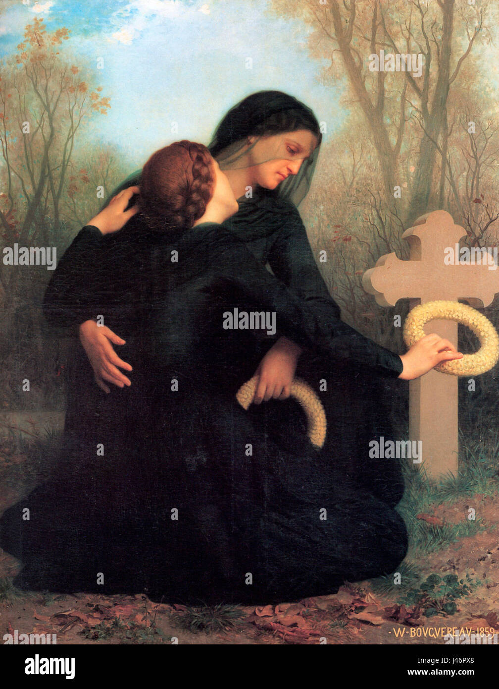 The Day of the Dead - William-Adolphe Bouguereau (1859) Stock Photo