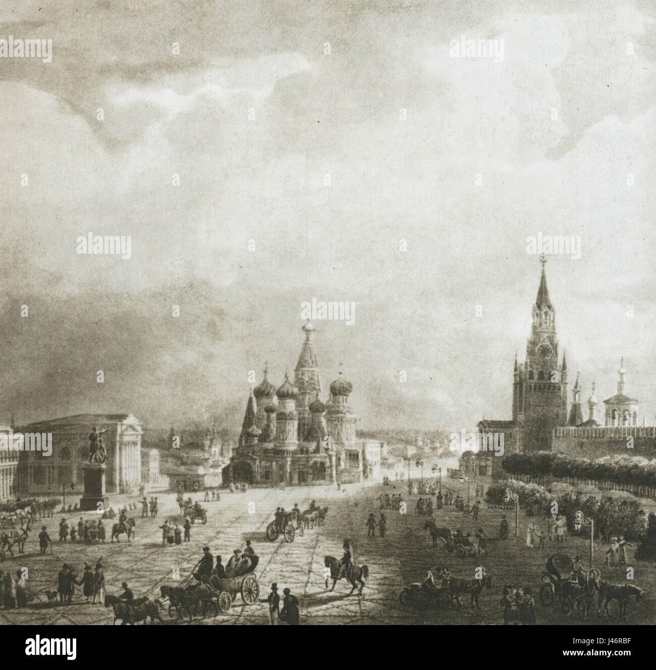 Moscow, Red Square, 1820s Stock Photo