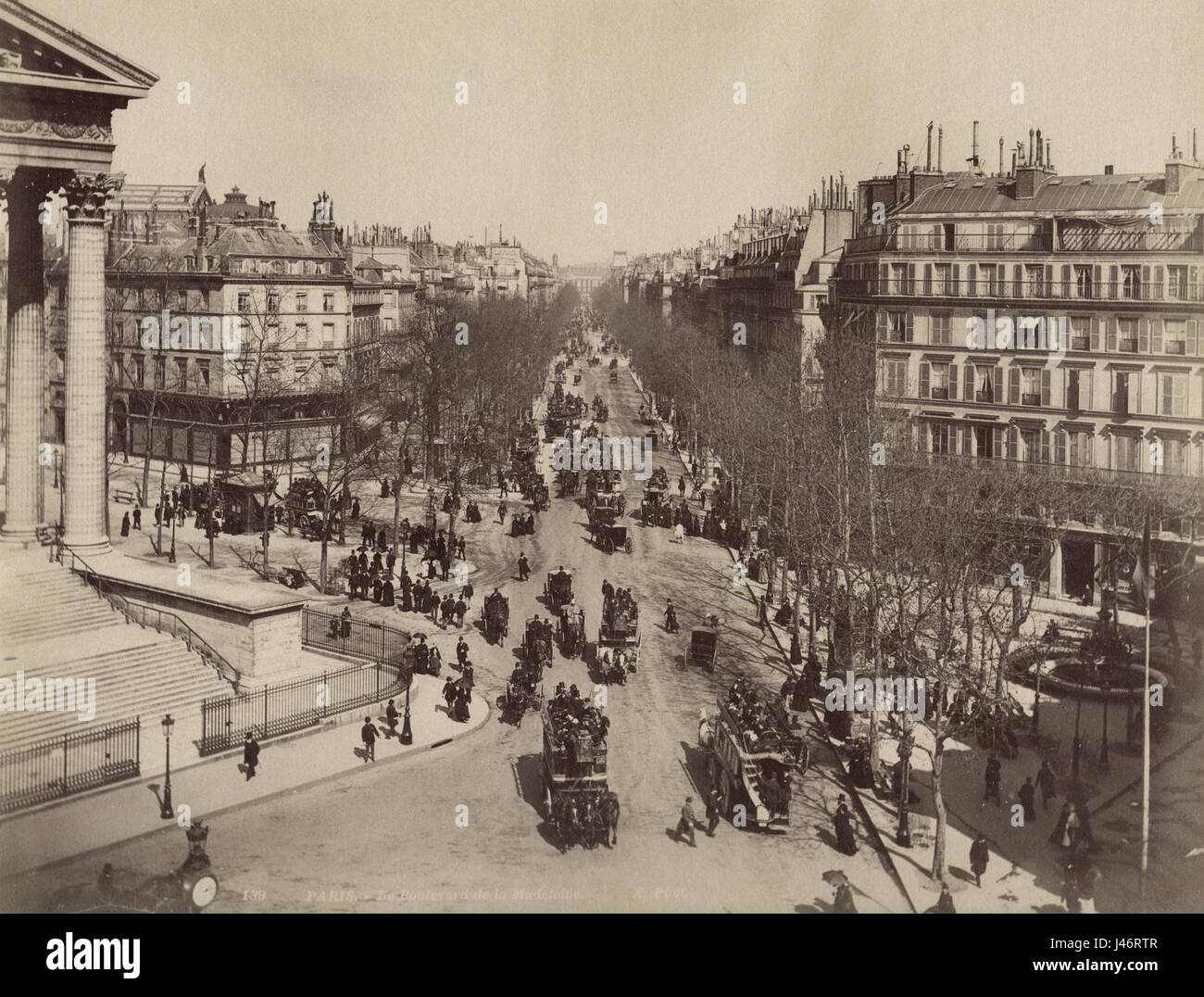 Paris Le Boulevard De La Madeleine, 1870 1899 Stock Photo - Alamy