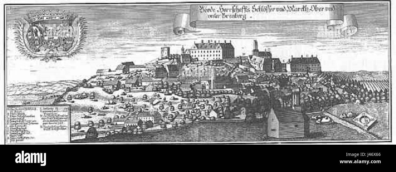 Ober und Unterbrennberg Wening 1726 Stock Photo
