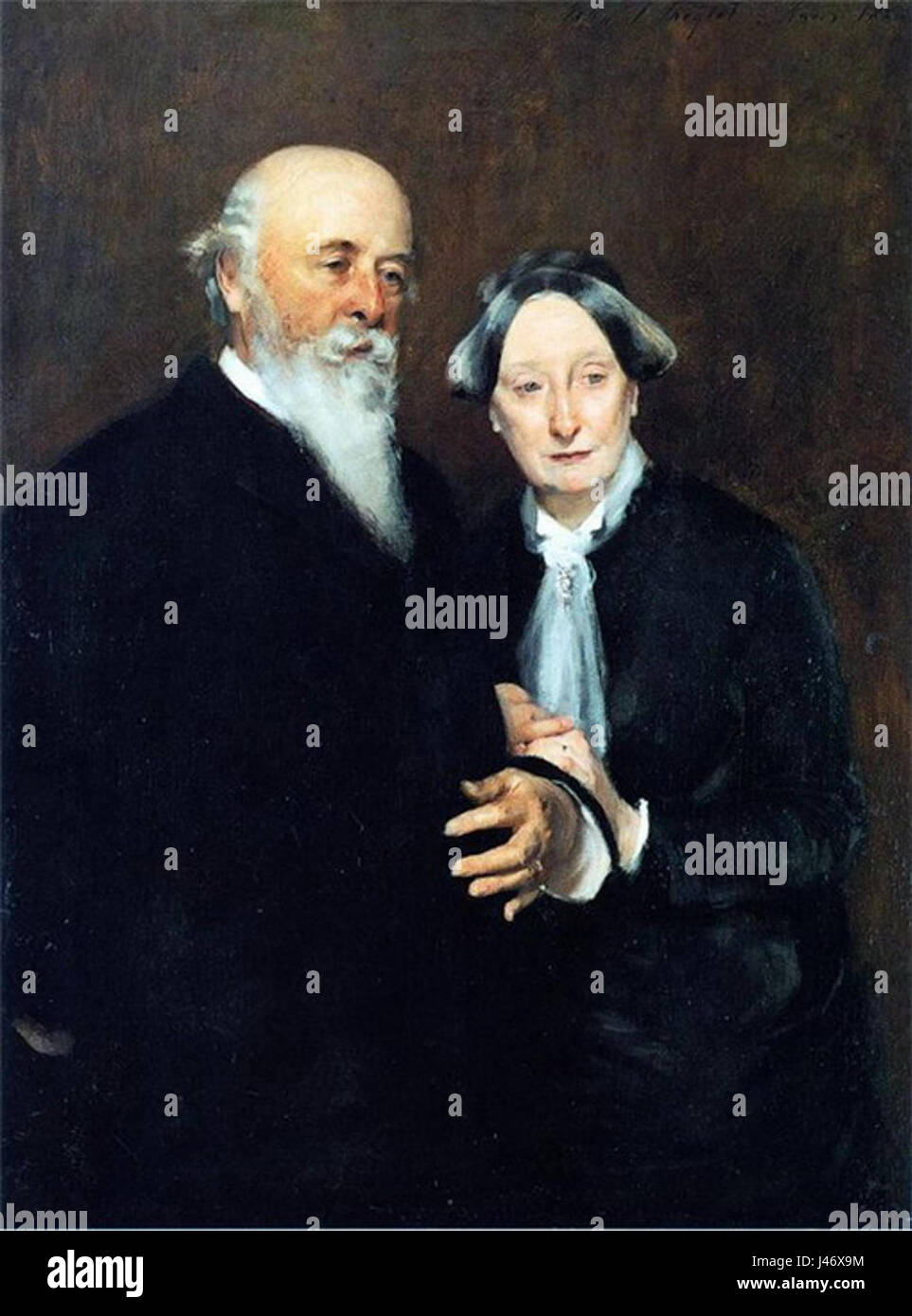 Mr. and Mrs. John W. Field by John Singer Sargent 1882 . Stock Photo